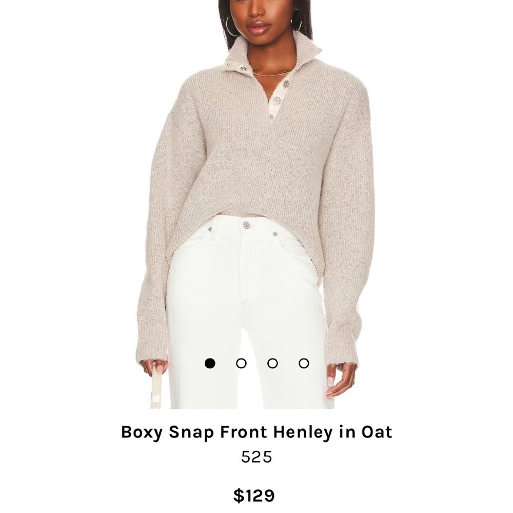 Revolve 525 boxy snap front Henley